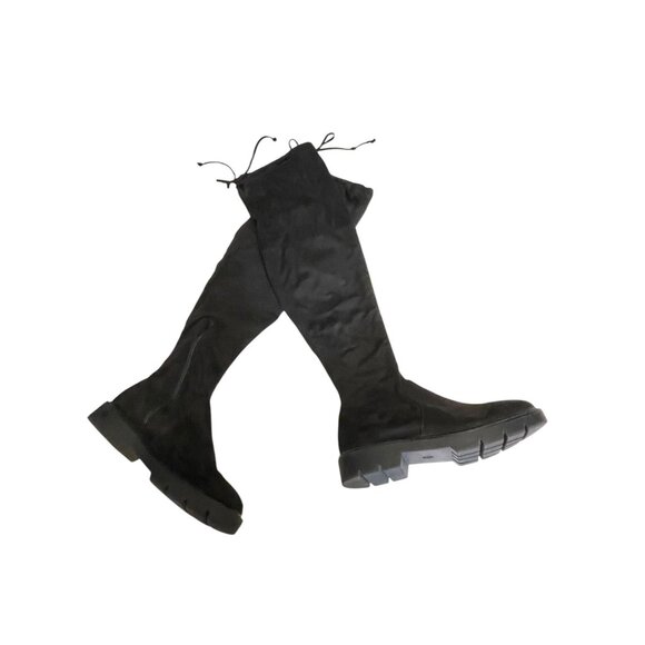 a new day. Women High Suede Black boots with Serrated Sole Size 8.5 - Picture 12 of 12